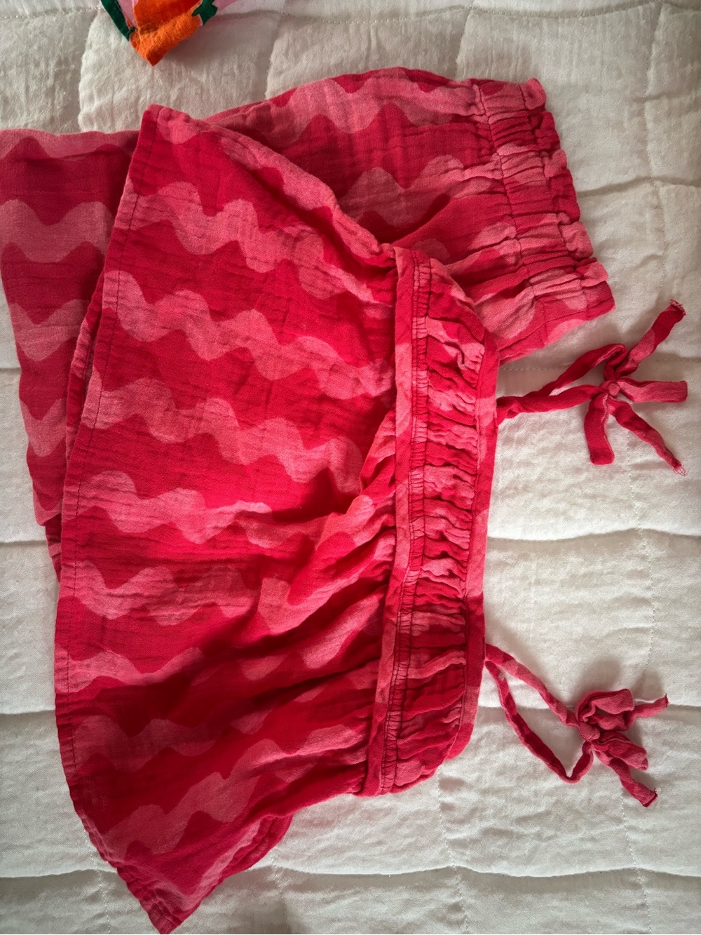 Old Navy Coral Pink Smocked Waist Skirt